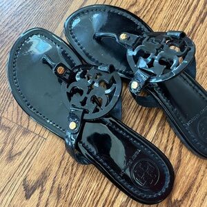 Tory Burch ~Shiny~ Black Women's Sandals